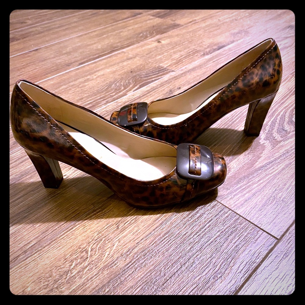Franco Sarto Cheetah Print Wedge Heels